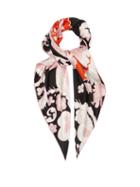 Matchesfashion.com Valentino Garavani - Floral-print Silk-satin Scarf - Womens - Pink Multi