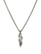 Alexander Mcqueen - Skull Safety-pin Necklace - Mens - Silver Gold