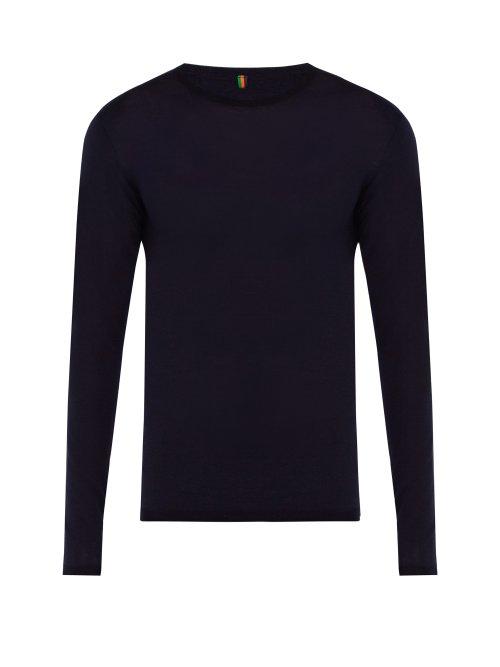 Matchesfashion.com Iffley Road - Dartmoor Long Sleeved Merino Top - Mens - Blue