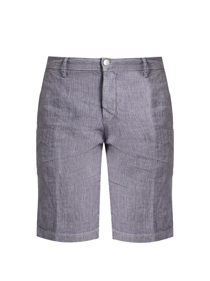 Massimo Alba Velta Striped Linen Shorts