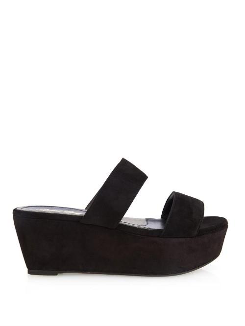 Robert Clergerie Frazzia Suede Platform Slides