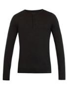 Matchesfashion.com Falke Ess - Long Sleeved Wool And Silk Blend T Shirt - Mens - Dark Grey