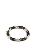 Shay - Diamond, Ceramic & 18kt White-gold Bracelet - Mens - White Gold Multi