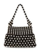 Matchesfashion.com Shrimps - Quinn Faux Pearl Embellished Bag - Womens - Black Cream