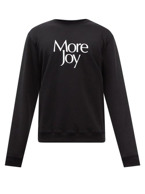 More Joy By Christopher Kane - More Joy-print Cotton-jersey Sweatshirt - Mens - Black