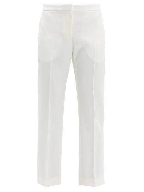 Matchesfashion.com Alexander Mcqueen - Tailored Virgin Wool Twill Trousers - Womens - Ivory