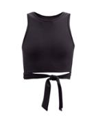 Matchesfashion.com Live The Process - Ballet Waist-tie Stretch-jersey Top - Womens - Black