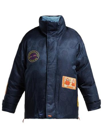 Matchesfashion.com A.a. Spectrum - Ping Pong Silk And Cotton Jacket - Womens - Blue