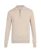 Matchesfashion.com Paul Smith - Merino Wool Knit Polo Shirt - Mens - Beige