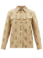 Matchesfashion.com Chlo - Logo-jacquard Cotton Jacket - Womens - Beige