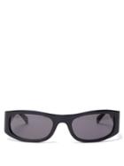 Matchesfashion.com Celine Eyewear - Rectangular Frame Acetate Sunglasses - Mens - Black