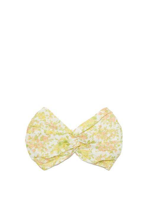 Matchesfashion.com Zimmermann - Floral Print Cotton Headband - Womens - Pink