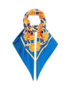 Matchesfashion.com Gucci - Gg-floral Print Silk-faille Scarf - Womens - Orange Multi