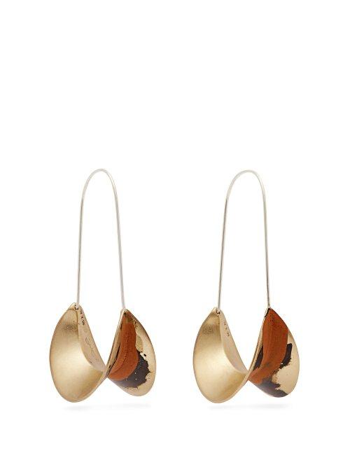 Matchesfashion.com Albus Lumen - X Ryan Storer Painted Hoop Earrings - Womens - Orange