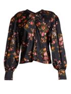 Isabel Marant Ovaly Ruched-front Floral-print Top