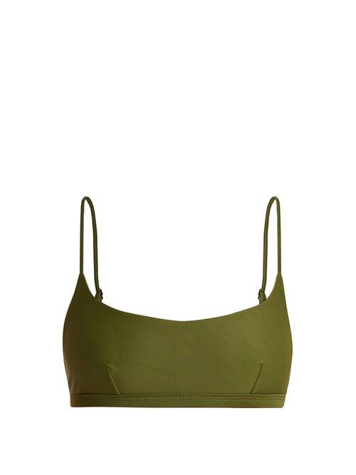 Matchesfashion.com Matteau - The Crop Bikini Top - Womens - Khaki