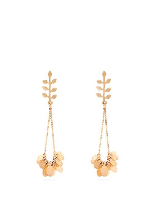 Matchesfashion.com Isabel Marant - Leaf Drop Earrings - Womens - Gold