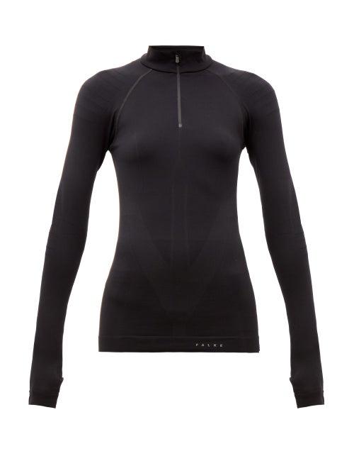 Matchesfashion.com Falke - Warm High Neck Technical Top - Womens - Black