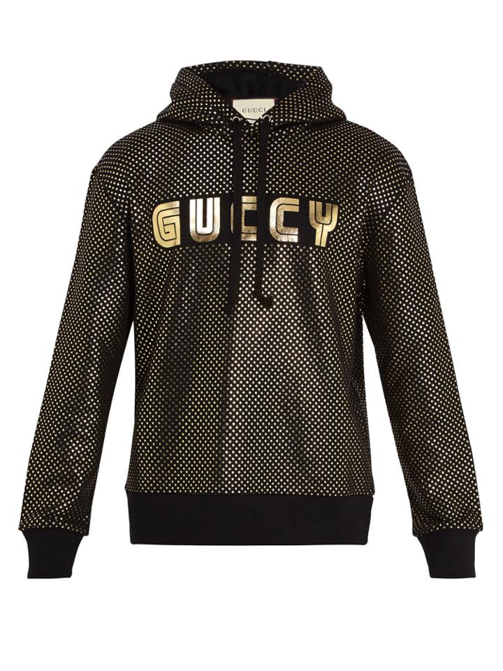 Gucci Star-print Hooded Cotton Sweatshirt