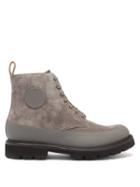 Matchesfashion.com Grenson - Anton Leather-trimmed Suede Boots - Mens - Grey