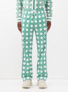Casablanca - Le Monogramme D'osier Printed Track Pants - Mens - Green Multi