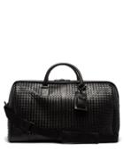 Matchesfashion.com Bottega Veneta - Intrecciato Leather Duffel Bag - Mens - Black
