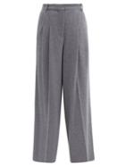 Matchesfashion.com Joseph - Tima Wool-blend Wide-leg Trousers - Womens - Grey
