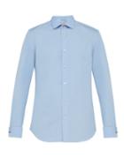 Matchesfashion.com Paul Smith - Artist Stripe Double Cuff Cotton Shirt - Mens - Light Blue