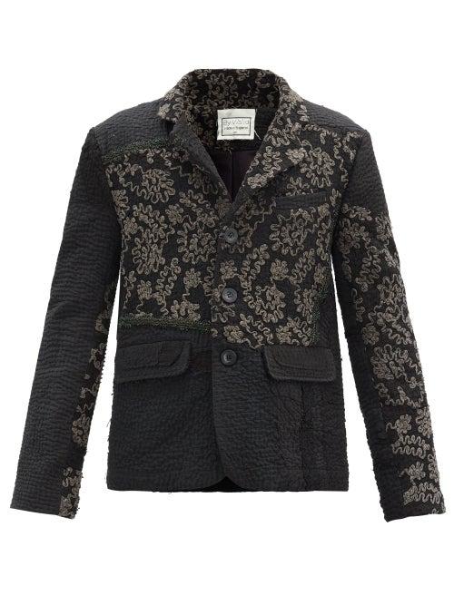 Matchesfashion.com By Walid - Milo Jet-beaded Cotton Blazer - Mens - Black