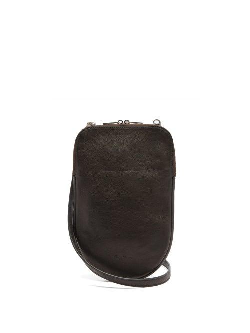 Matchesfashion.com Rick Owens - Leather Cross-body Pouch - Mens - Black