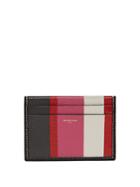 Balenciaga Bazar Stripe Leather Cardholder
