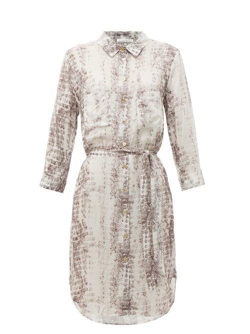 Matchesfashion.com Heidi Klein - Al Snake Print Poplin Shirtdress - Womens - Snake