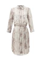 Matchesfashion.com Heidi Klein - Al Snake Print Poplin Shirtdress - Womens - Snake