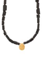 Matchesfashion.com Elise Tsikis - Egio Onyx & Gold Plated Necklace - Womens - Black