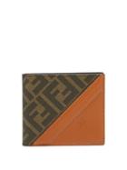 Matchesfashion.com Fendi - Ff Canvas And Leather Bi-fold Wallet - Mens - Brown Multi