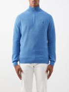 Polo Ralph Lauren - Quarter-zip Pima Cotton Sweater - Mens - Blue