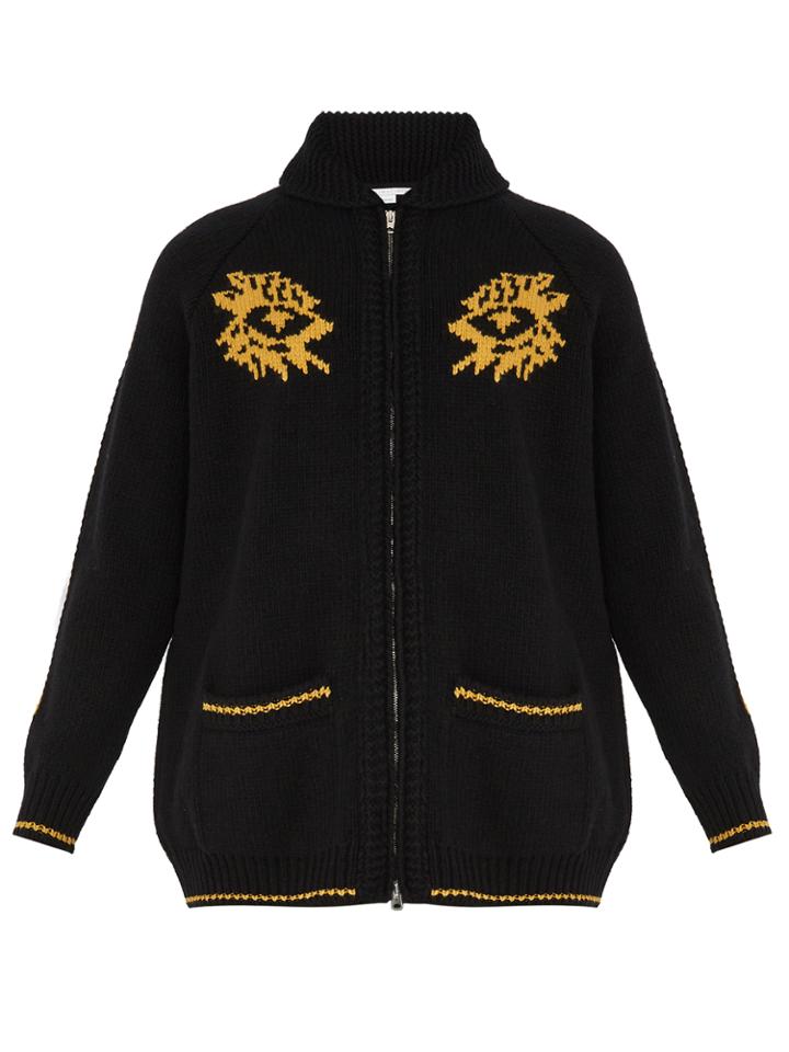 Stella Mccartney Graphic And Scorpion-intarsia Wool Sweater