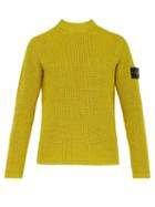Matchesfashion.com Stone Island - Fisherman Knit Cotton Sweater - Mens - Yellow