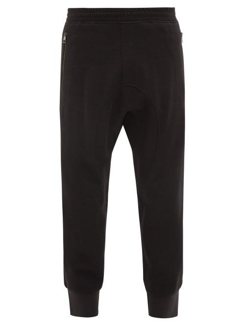 Matchesfashion.com Neil Barrett - Side Striped Jersey Track Pants - Mens - Black