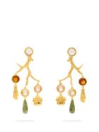 Matchesfashion.com Lizzie Fortunato - Relic Crystal Embellished Chandelier Earrings - Womens - Multi