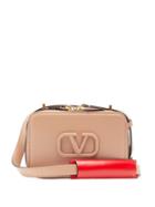 Matchesfashion.com Valentino - V Sling Small Leather Cross Body Bag - Womens - Beige