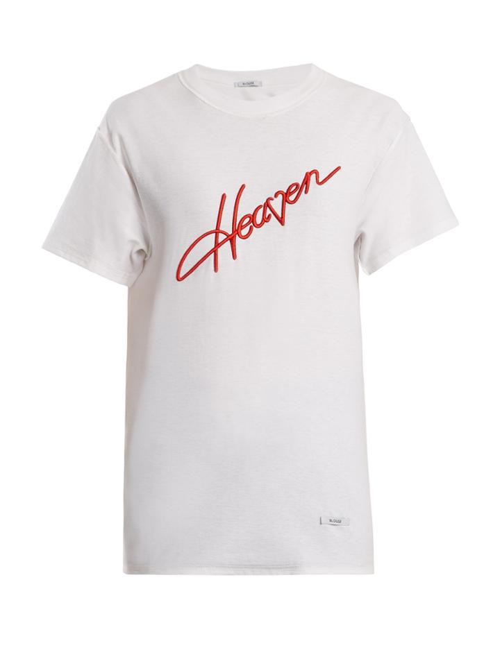 Blouse Heaven-embroidered Cotton T-shirt
