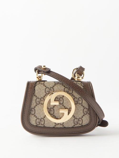 Gucci - Gg-monogram Canvas Cross-body Cardholder - Mens - Beige Multi