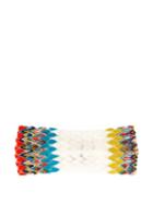 Matchesfashion.com Missoni Mare - Zigzag Knitted Headband - Womens - White Multi