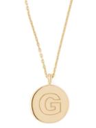 Matchesfashion.com Theodora Warre - G Charm Gold Plated Necklace - Womens - Gold