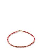 Luis Morais - Hematite & 14kt Gold Beaded Bracelet - Mens - Red Multi