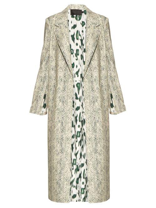 Matchesfashion.com Calvin Klein Collection - Halliwell Leopard Print Trench Coat - Womens - White Multi