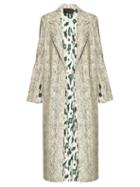 Matchesfashion.com Calvin Klein Collection - Halliwell Leopard Print Trench Coat - Womens - White Multi