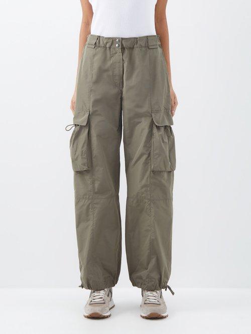 Brunello Cucinelli - Cargo-pocket Twill Trousers - Womens - Khaki