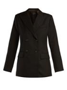 Nili Lotan Leander Double-breasted Pinstriped Wool Jacket